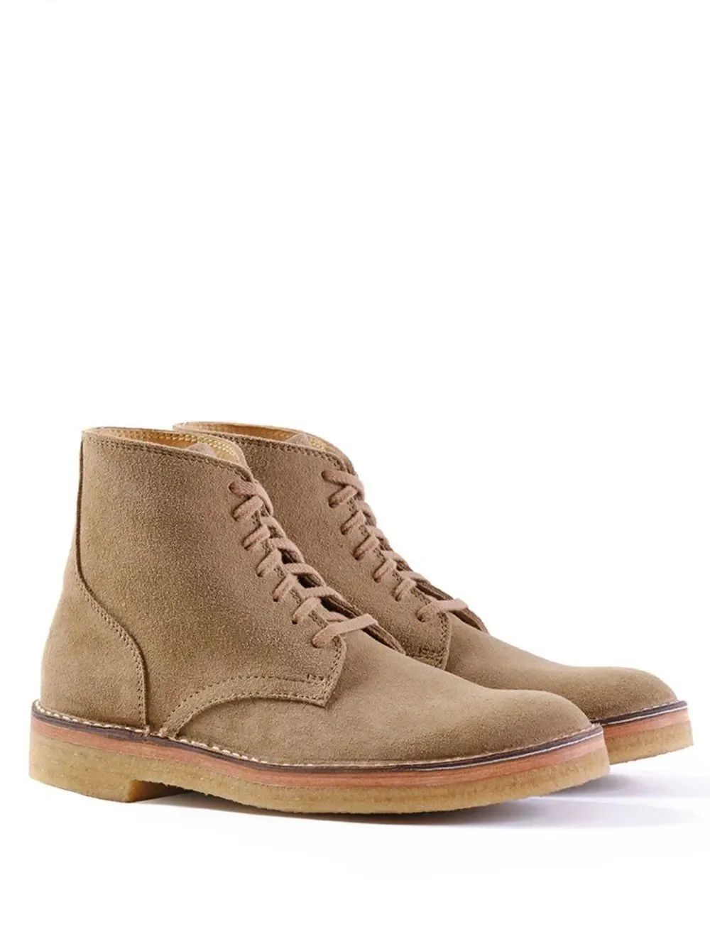 John Lofgren Sahara Boots in Khaki Japanese Suede 12